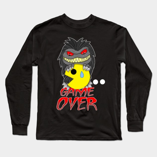 CRITTER PACMAN GAME OVER Long Sleeve T-Shirt by Takopatako